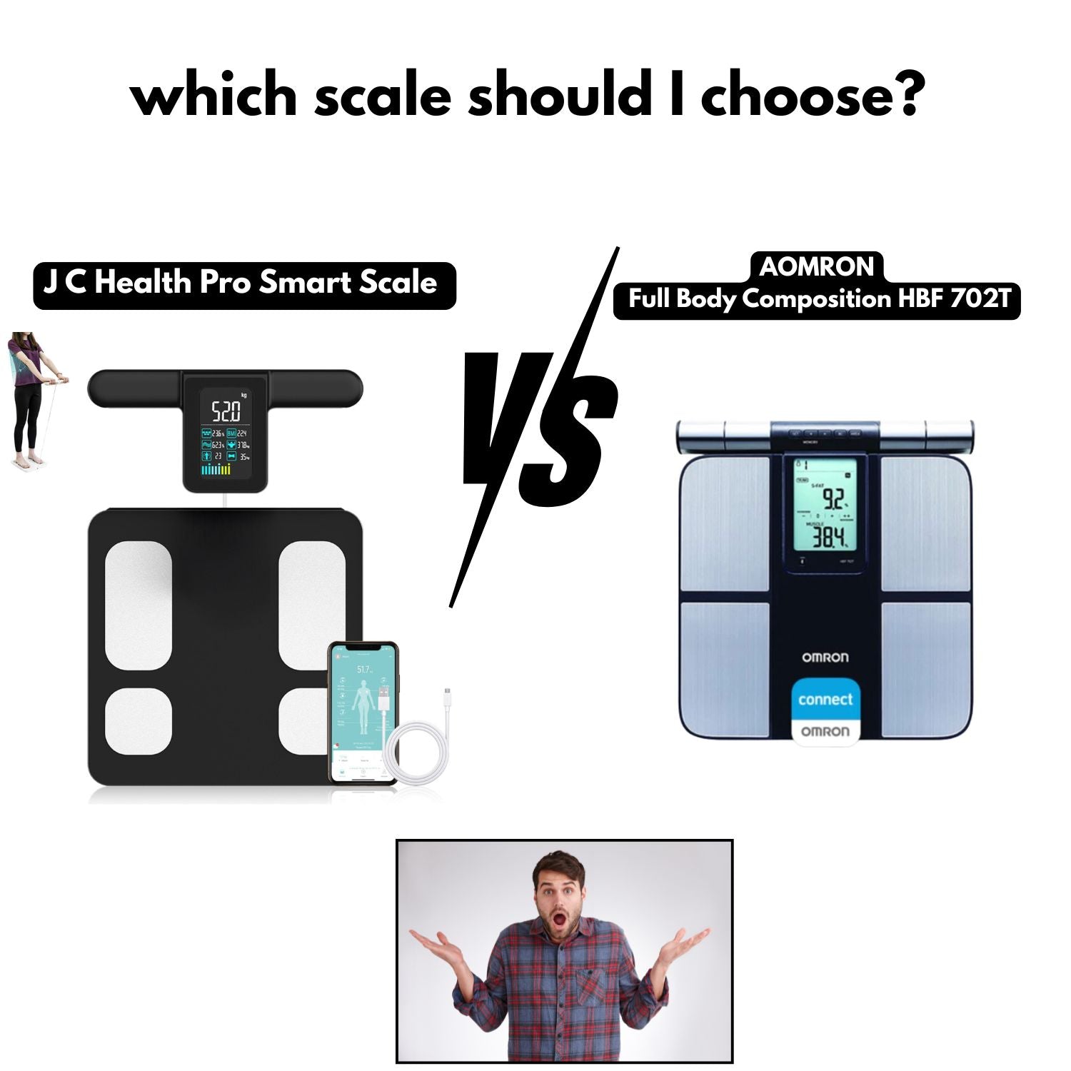 OMRON HBF-702T vs. JC Health Pro Which 8-Electrode Scale is Better