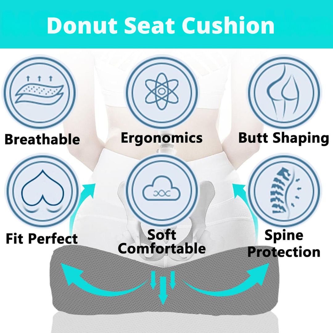 Back Pain Relief for Office Chairs: Memory Foam Seat Cushion (SG)|告别办公椅带来的背痛! | 记忆棉坐垫,久坐不累!(新加坡)