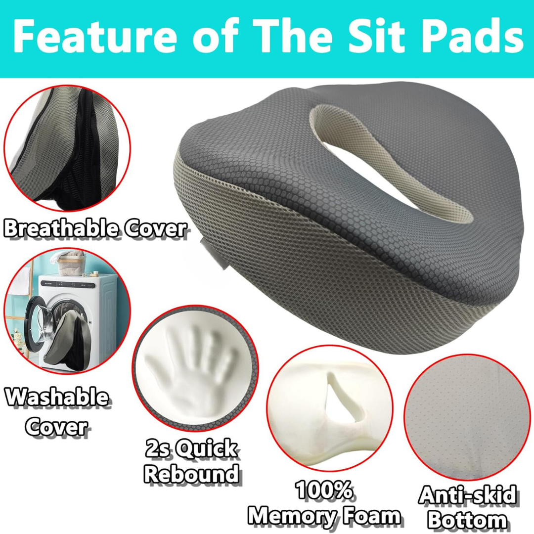 Back Pain Relief for Office Chairs: Memory Foam Seat Cushion (SG)|告别办公椅带来的背痛! | 记忆棉坐垫,久坐不累!(新加坡)