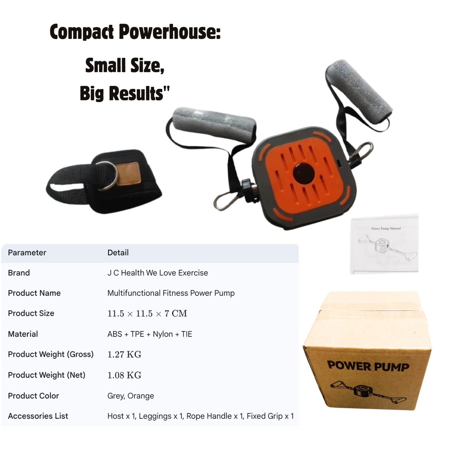 JC Health Power Pump 可调阻力训练器:家庭锻炼的力量训练器