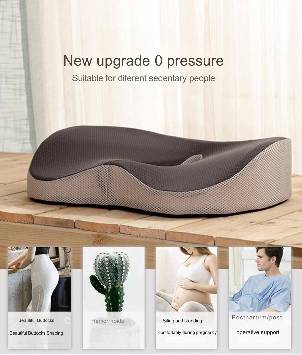 Back Pain Relief for Office Chairs: Memory Foam Seat Cushion (SG)|告别办公椅带来的背痛! | 记忆棉坐垫,久坐不累!(新加坡)