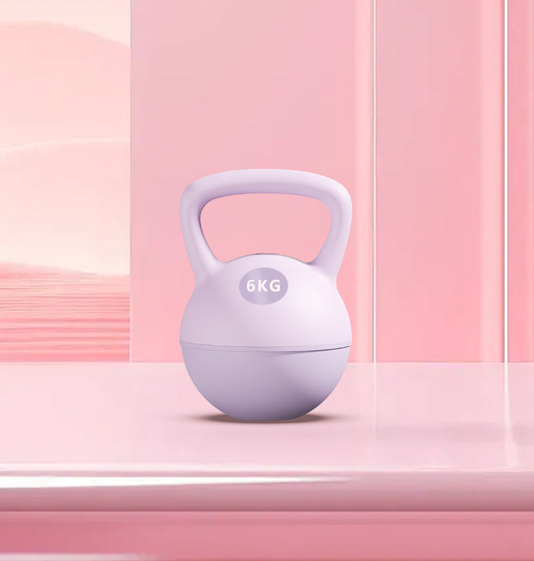 6KG purple kettlebell on a pink background