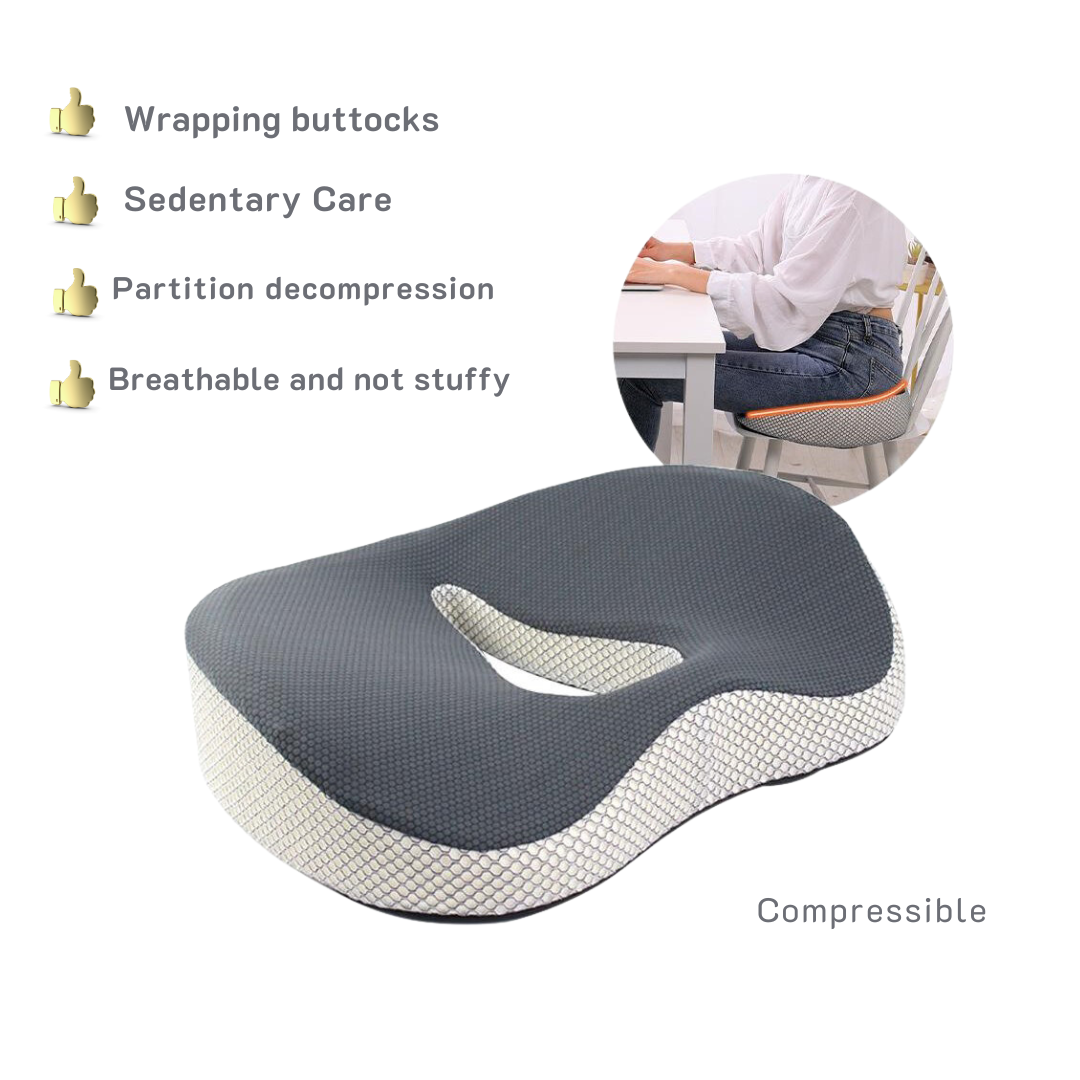 Back Pain Relief for Office Chairs: Memory Foam Seat Cushion (SG)|告别办公椅带来的背痛! | 记忆棉坐垫,久坐不累!(新加坡)