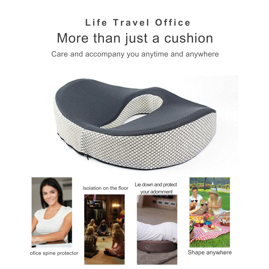 Back Pain Relief for Office Chairs: Memory Foam Seat Cushion (SG)|告别办公椅带来的背痛! | 记忆棉坐垫,久坐不累!(新加坡)