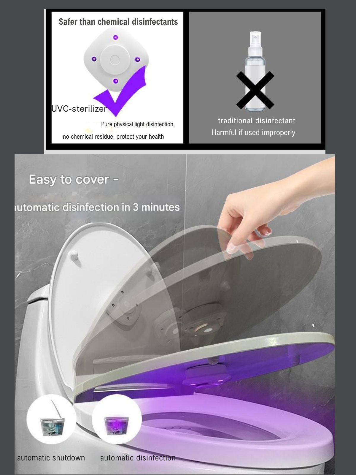DIVAS PLACE UV Toilet Sanitizer: Safe, Effective, & Chemical-Free (SG)