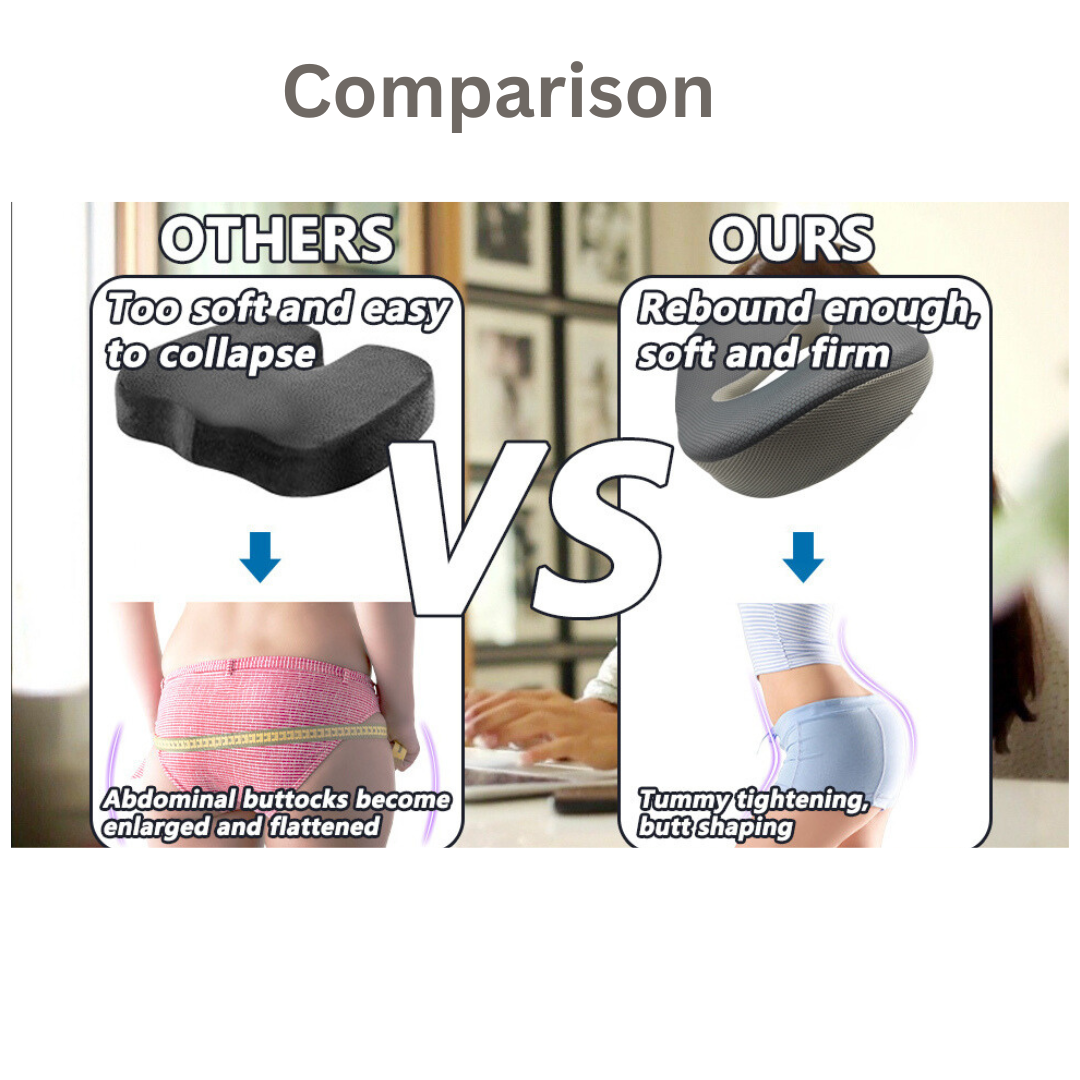 Back Pain Relief for Office Chairs: Memory Foam Seat Cushion (SG)|告别办公椅带来的背痛! | 记忆棉坐垫,久坐不累!(新加坡)