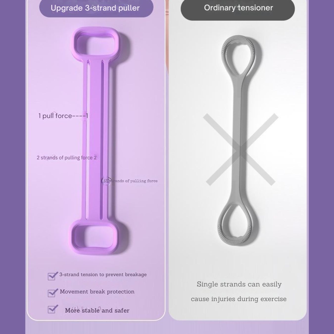 JC Health 硅胶拉力器:矫正姿势,增强全身灵活性,握感舒适
