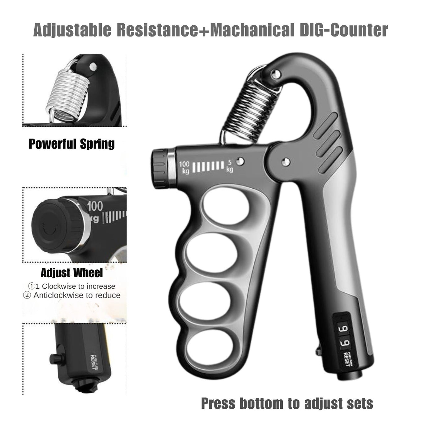 JC Health Finger Split Gripper | Ergonomic Hand Strengthener for Grip & Dexterity, No Slip