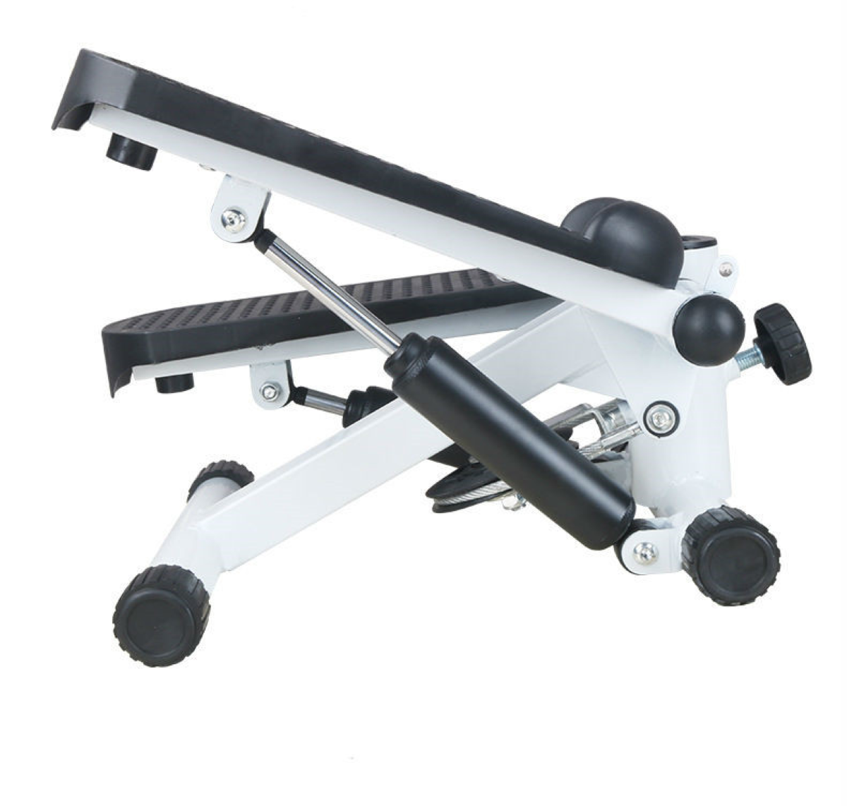 Side view of the JC Health Mini Stepper, highlighting its compact design.