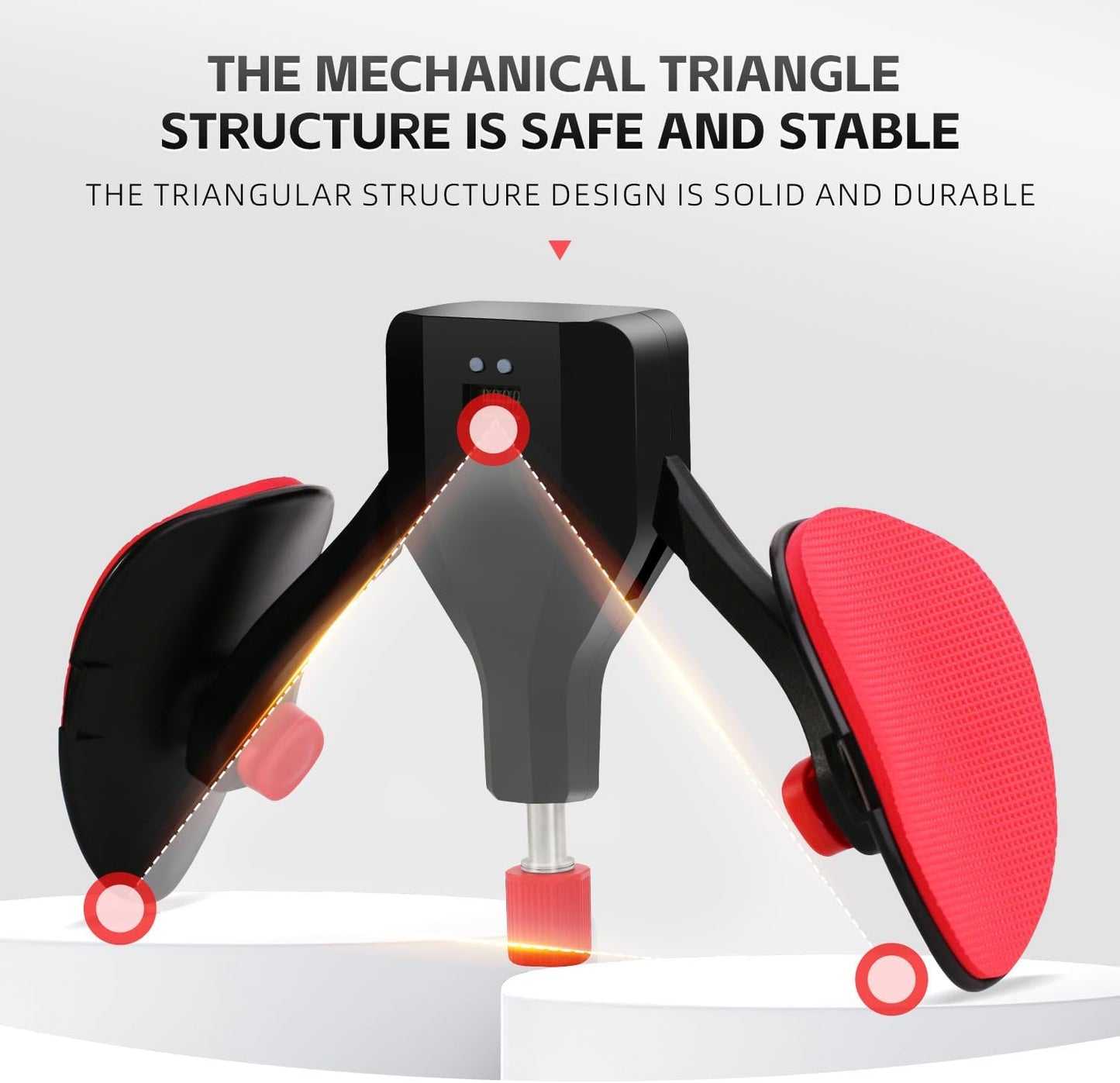 JC Health Thigh Master highlighting the mechanical triangle structure for safe and stable exercise