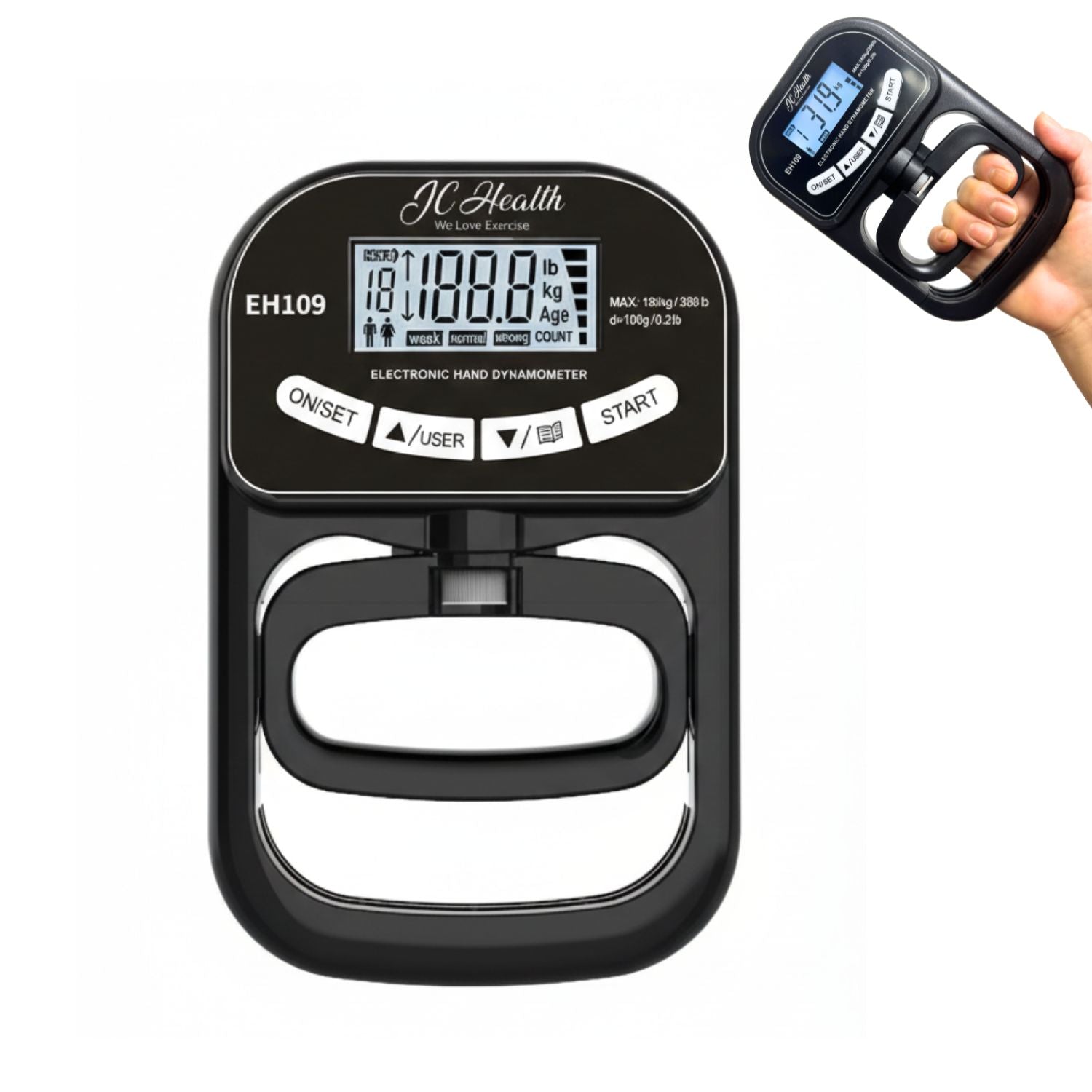 JC Health Hand Dynamometer | Track Grip Strength & Progress – jchealth.sg