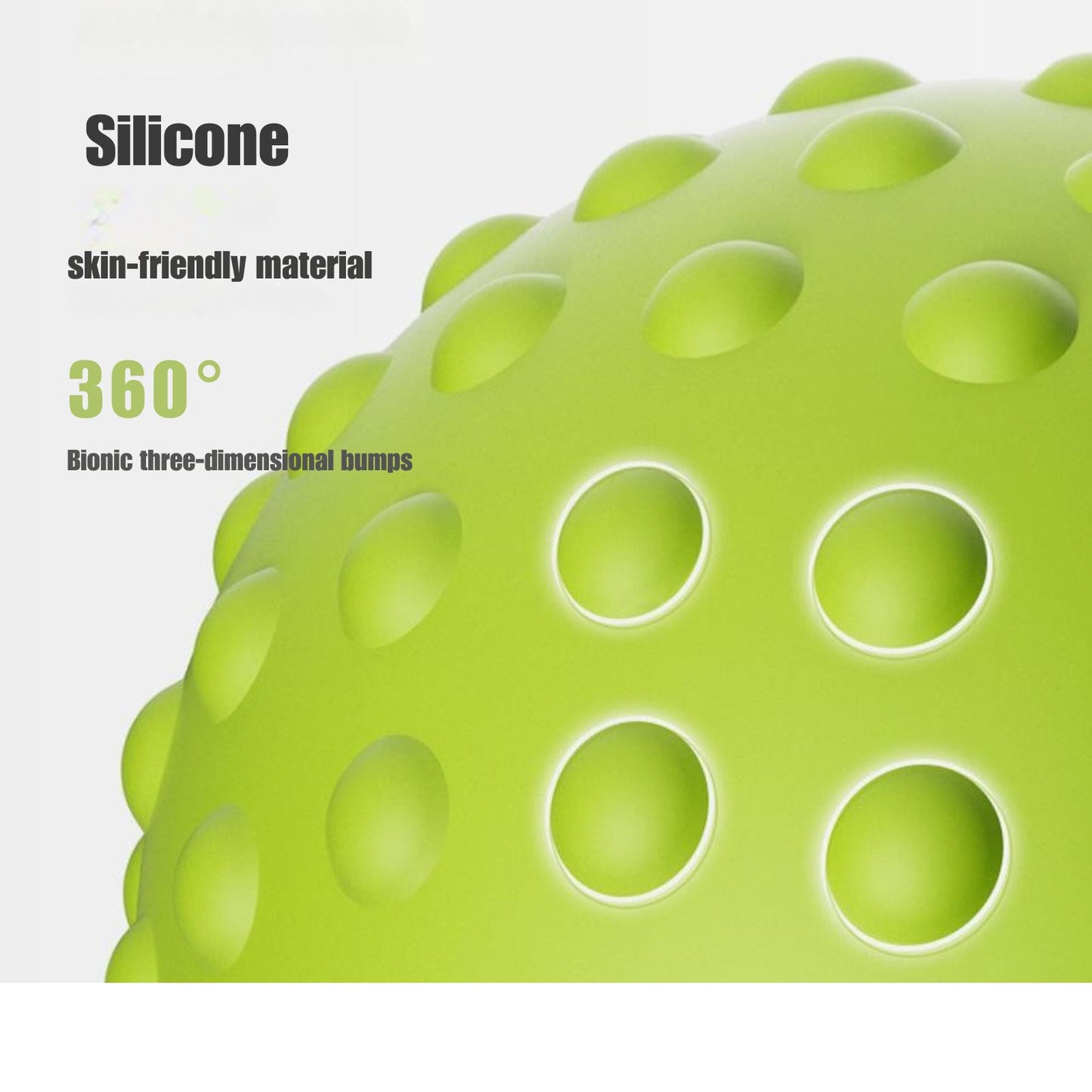 "Silicone foot massager balls highlighting skin-friendly safe material construction