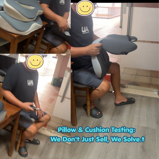 Orthopedic donut cushion and lumbar support testing for logistics workers with sit-to-stand pain and coccyx injuries