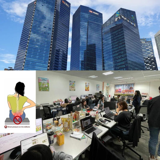 Corporate Wellness Singapore - Back support for office chair in CBD finance district offices