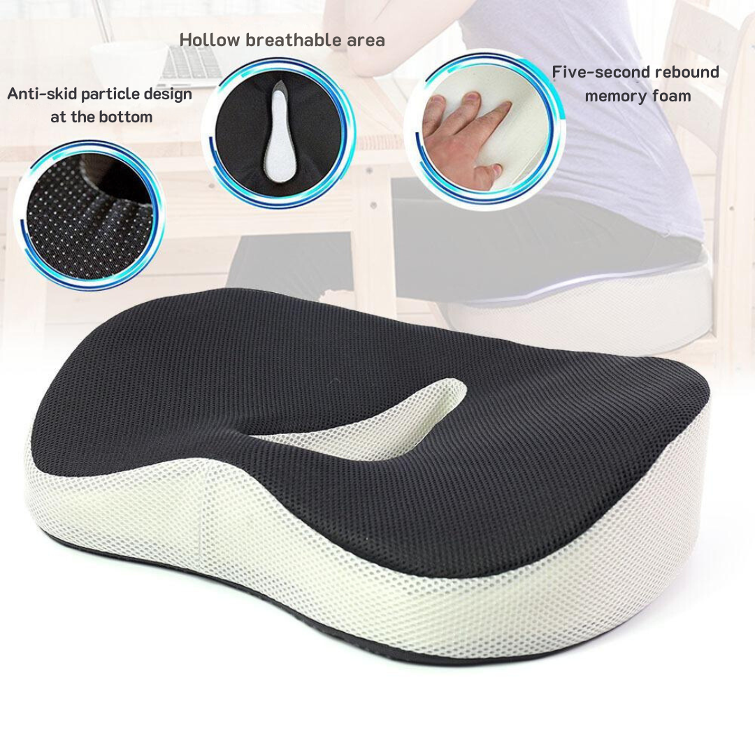 Back Pain Relief for Office Chairs: Memory Foam Seat Cushion (SG)|告别办公椅带来的背痛！ | 记忆棉坐垫，久坐不累！(新加坡)