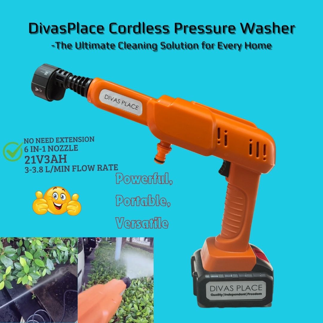 Divas Place Cordless Pressure Washer Power Household Cleaning Machine