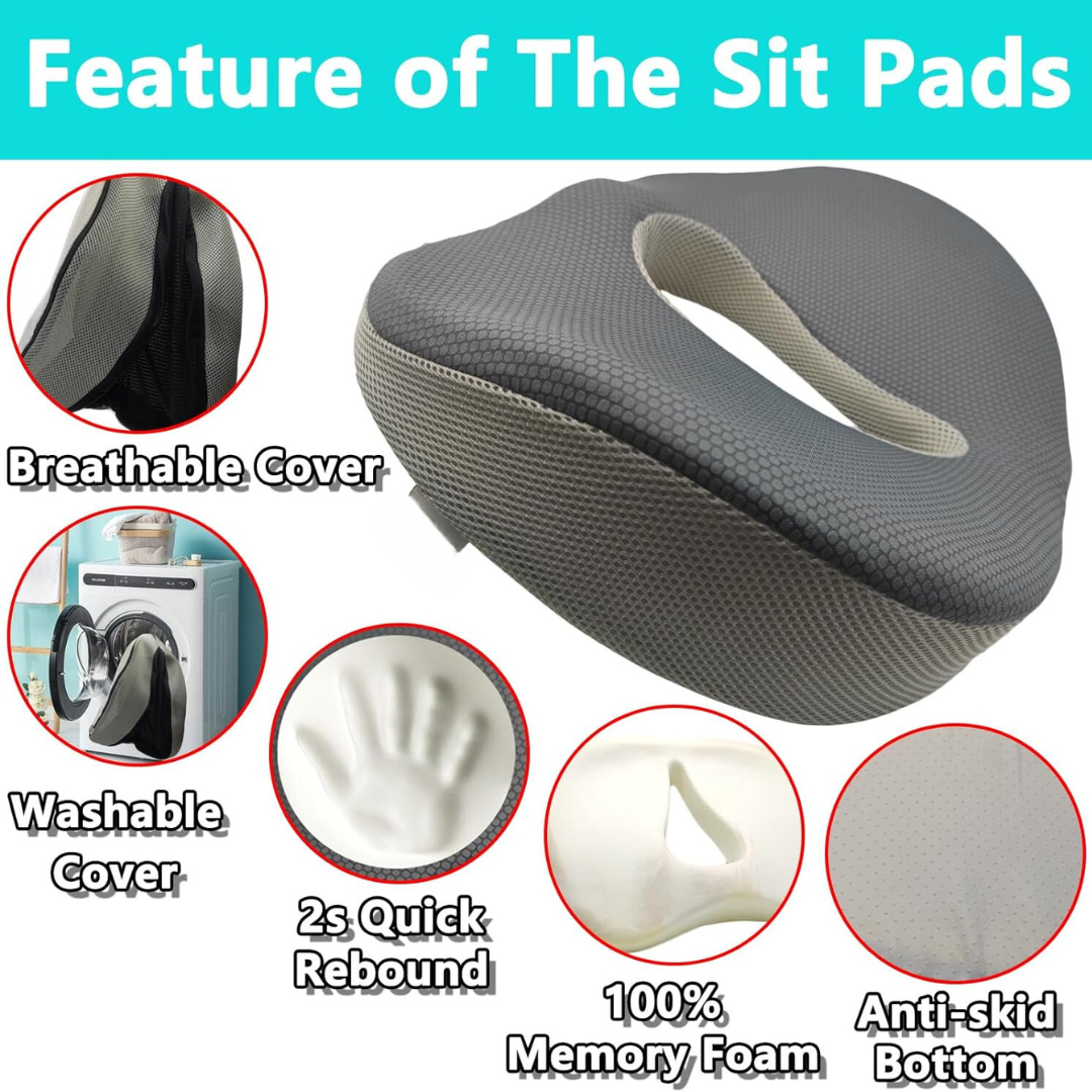 Back Pain Relief for Office Chairs: Memory Foam Seat Cushion (SG)|告别办公椅带来的背痛！ | 记忆棉坐垫，久坐不累！(新加坡)