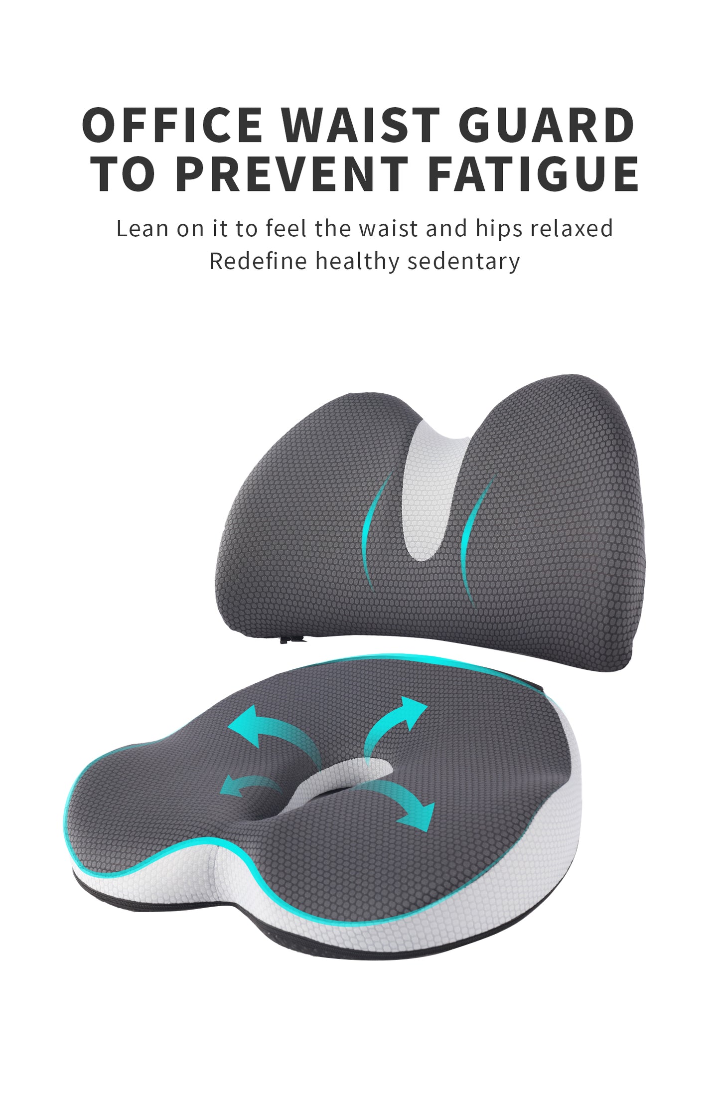 Integrated Lumbar & Seat Cushion: Your Solution for Back Pain and Discomfort