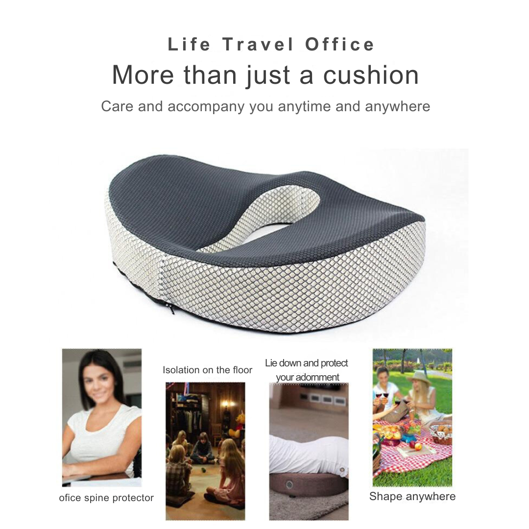 Back Pain Relief for Office Chairs: Memory Foam Seat Cushion (SG)|告别办公椅带来的背痛！ | 记忆棉坐垫，久坐不累！(新加坡)