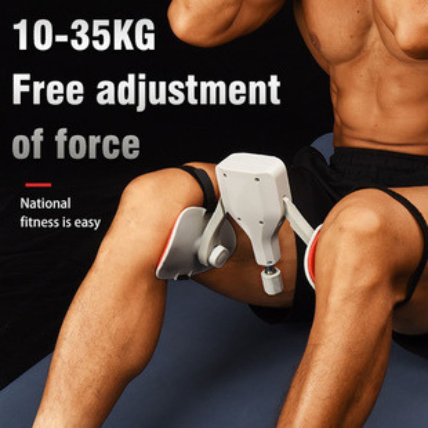 Thigh Master 10-50KG 可调节阻力大腿内侧锻炼器，带腿带的大腿训练器专业版，盆底锻炼器凯格尔训练器大腿塑形器臀部训练器，男女适用