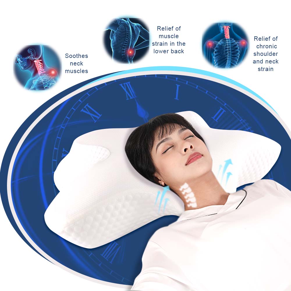 Cervical Memory Foam Pillow, Contour Pillows for Neck and Shoulder Pain, Ergonomic Orthopedic Sleeping Neck Contoured Support Pillow for Side Sleepers, Back and Stomach Sleepers