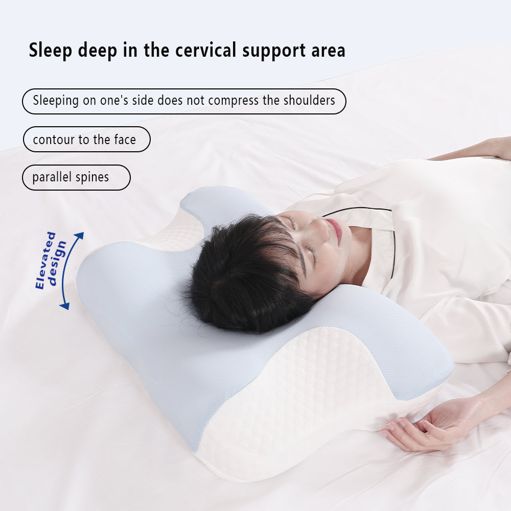 Cervical Memory Foam Pillow, Contour Pillows for Neck and Shoulder Pain, Ergonomic Orthopedic Sleeping Neck Contoured Support Pillow for Side Sleepers, Back and Stomach Sleepers