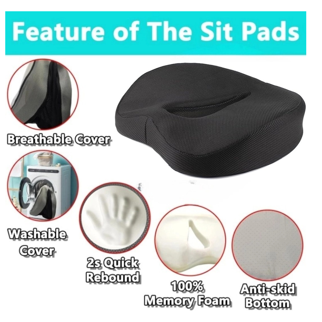 Back Pain Relief for Office Chairs: Memory Foam Seat Cushion (SG)|告别办公椅带来的背痛！ | 记忆棉坐垫，久坐不累！(新加坡)