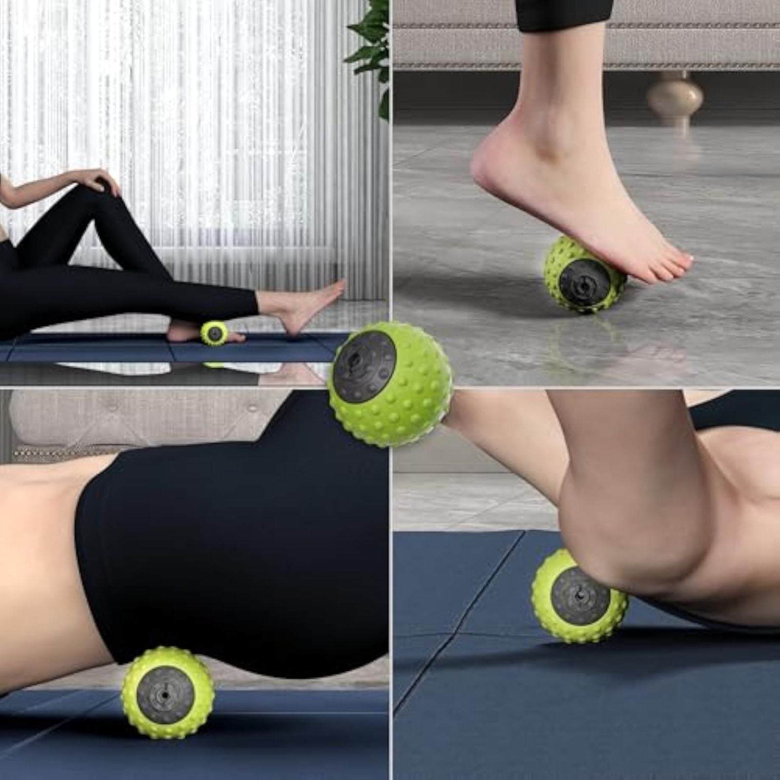 Foot massage therapy using hot cold roller balls for muscle recovery and circulatio
