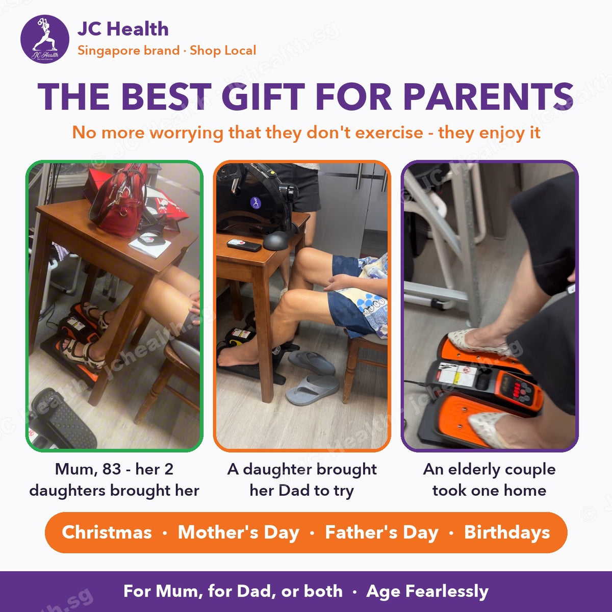 The best gift for parents - Christmas, Mother's Day, Father's Day, birthdays: real senior customers on the mini elliptical