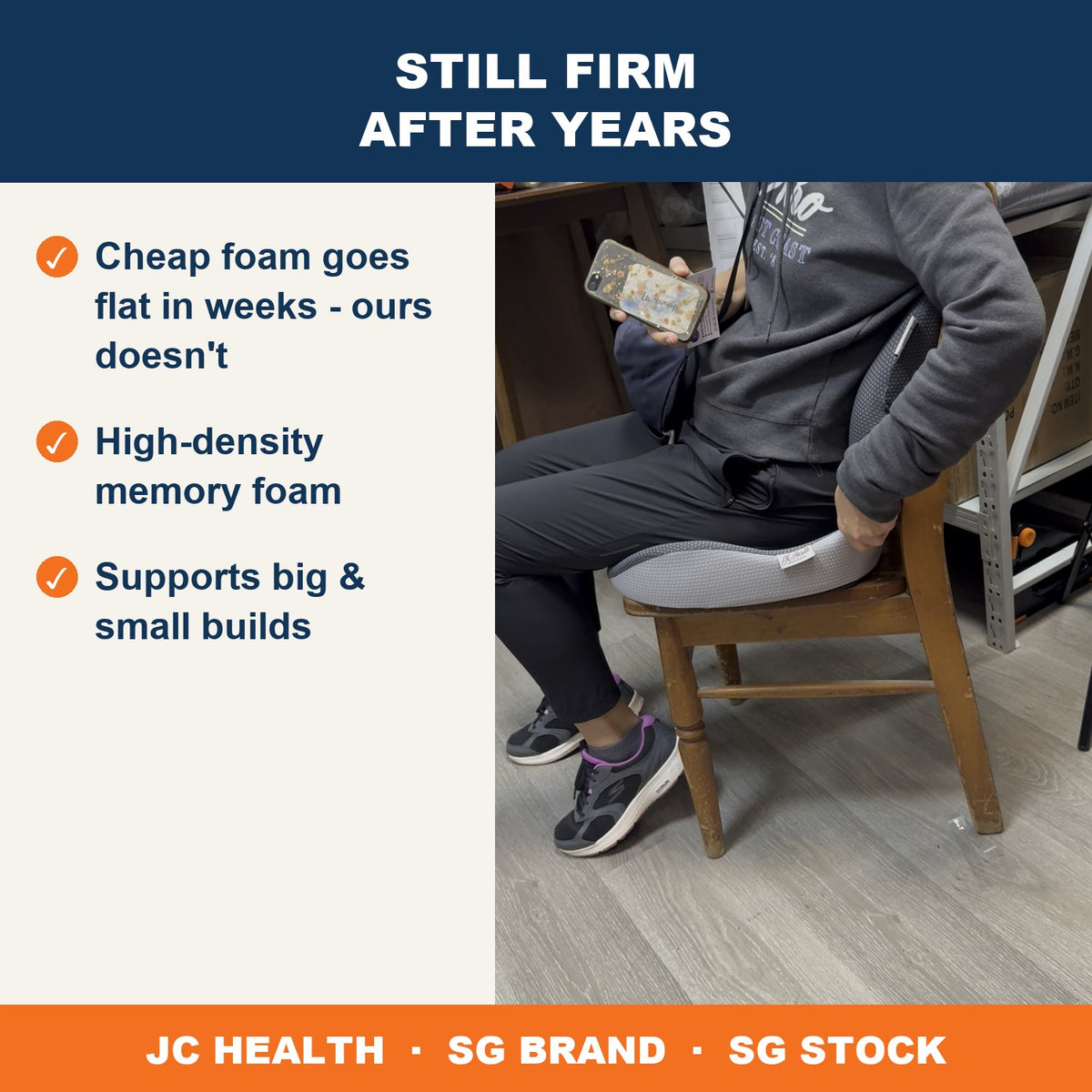 Still firm after years - high-density memory foam