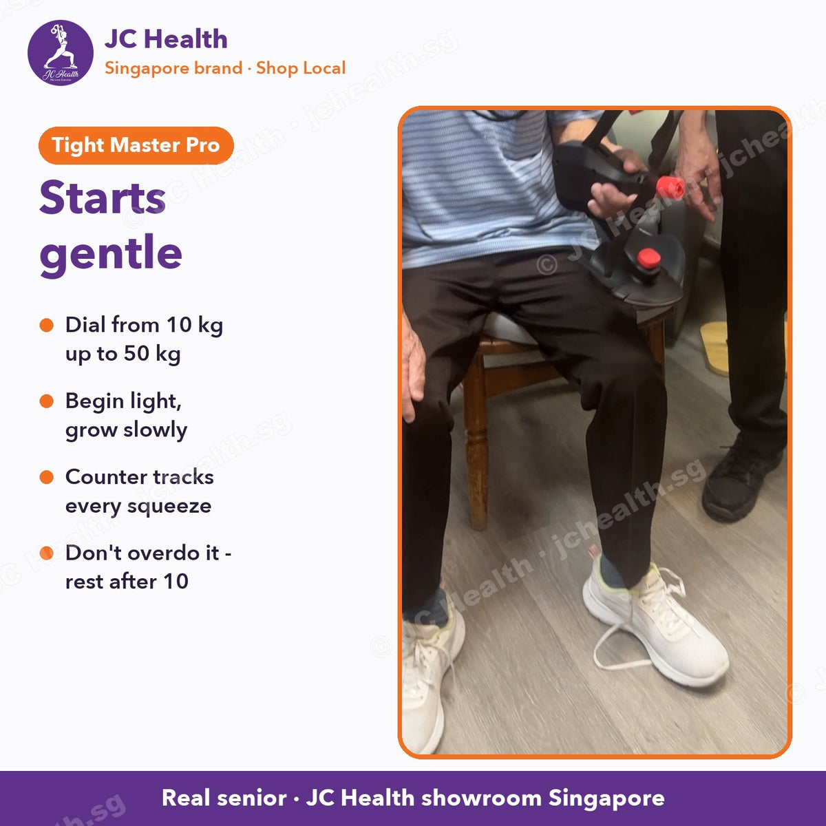 Tight Master Pro adjustable from 10 kg - starts gentle for seniors