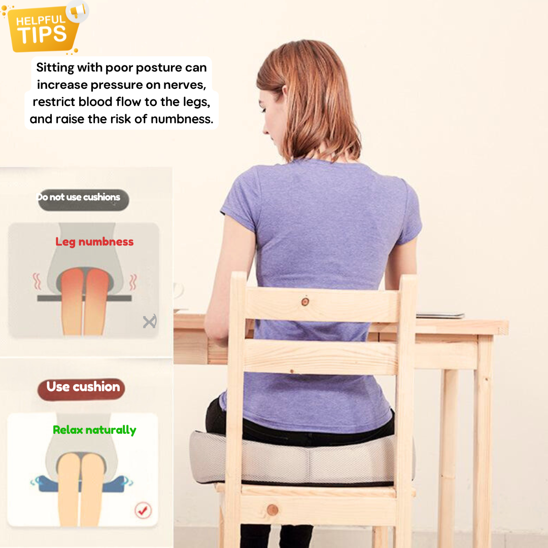 Back Pain Relief for Office Chairs: Memory Foam Seat Cushion (SG)|告别办公椅带来的背痛！ | 记忆棉坐垫，久坐不累！(新加坡)