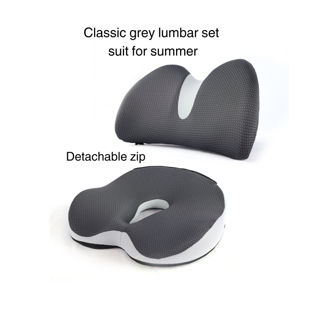 Integrated Lumbar & Seat Cushion: Your Solution for Back Pain and Discomfort