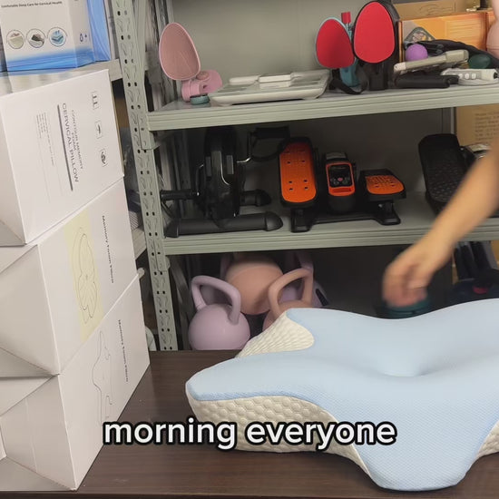 JCHealth cervical pillow from Waterloo Singapore store. Ergonomic memory foam for back and side sleepers. Next day delivery