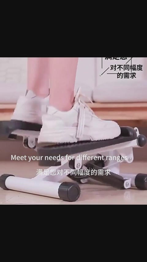 Video showcasing the JC Health Silent Mini Stepper: highlights its quiet operation, compact design, features like resistance bands and LCD display, and demonstrates 10-minute daily home exercise routines