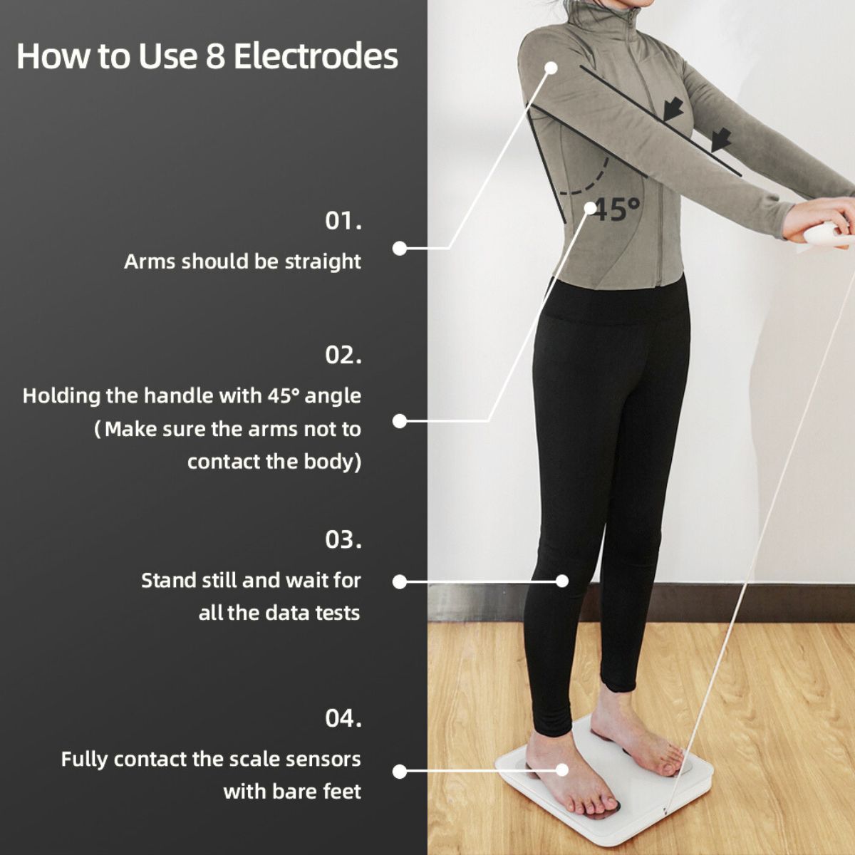 step by step guide how to set up your new  smart scale and sync with fitday app