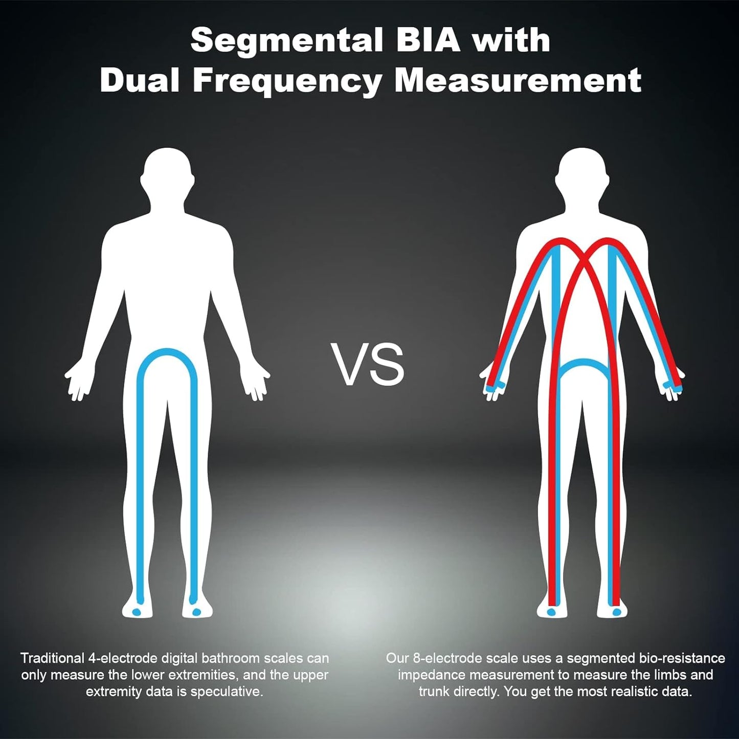Detailed 5-segment muscle mass tracker showing individual analysis for arms, legs, and trunk to help gym-goers fix muscle imbalances